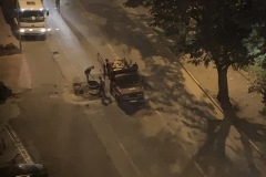 Road repairs in the early morning