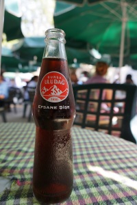 A bottle of locally produced cola