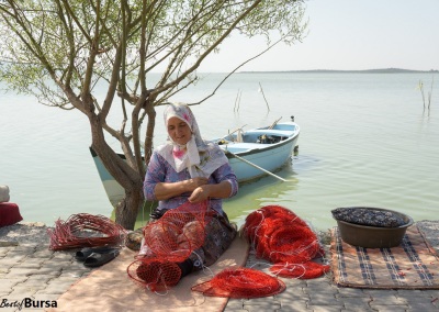 Making nets in Gölyazı Bursa, Turkey