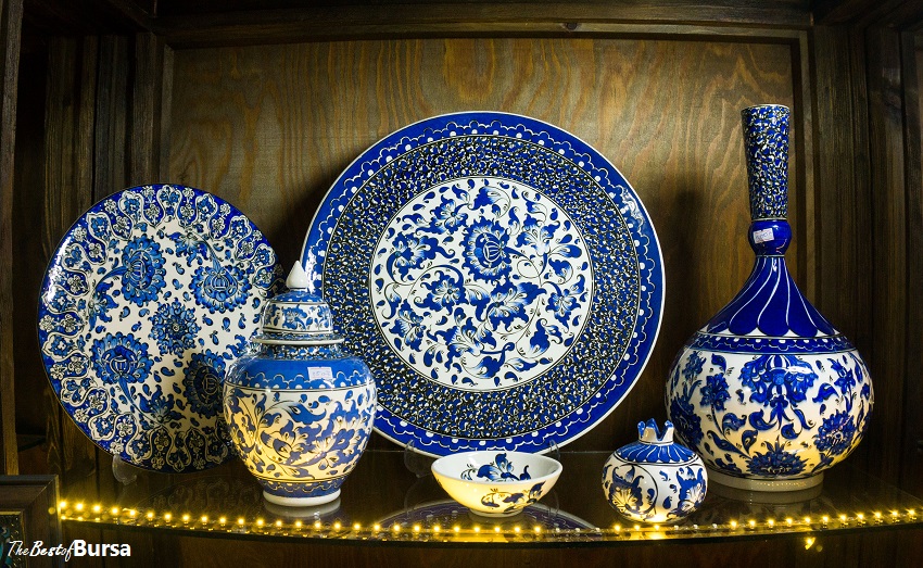Small Size Blue Kintsugi Inspired Bowl Handmade Iznik Pottery